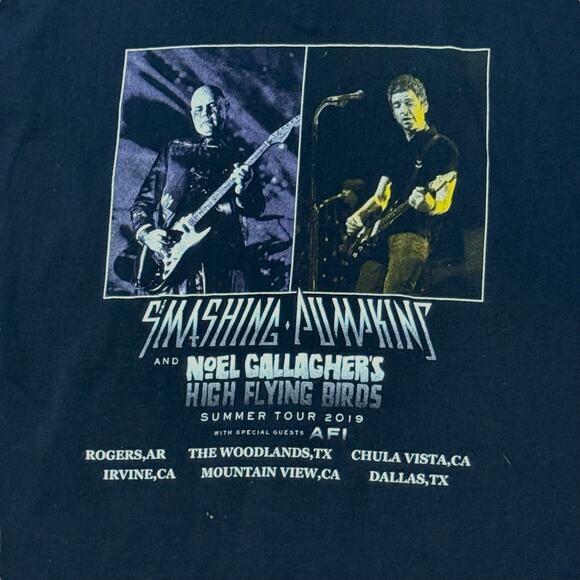 Smashing Pumpkins Noel Gallagher’s High Flying Circus 2019 Concert Tee Size 2XL - Picture 4 of 7